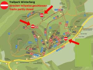 Map van het trailpark in winterberg