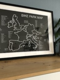 Poster met Europa bike parken