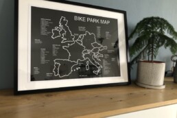 Poster met Europa bike parken