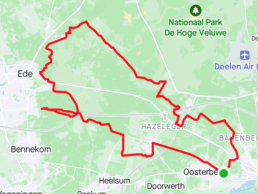 Route kaart Arnhem Ede Gravel route