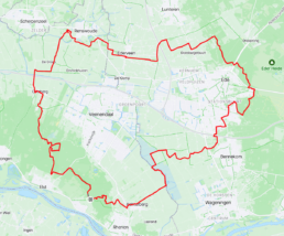 Kaart van de Gravel route Veenendaal Ede